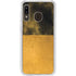 Black and Gold Split Marble Galaxy A20 Clear Case