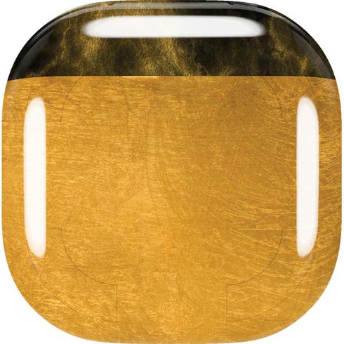 Black and Gold Split Marble Galaxy Buds Live Skin