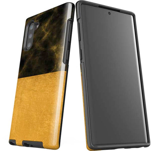Black and Gold Split Marble Galaxy Note 10 Pro Case