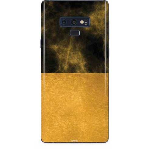 Black and Gold Split Marble Galaxy Note 9 Skin