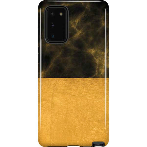 Black and Gold Split Marble Galaxy Note20 5G Pro Case