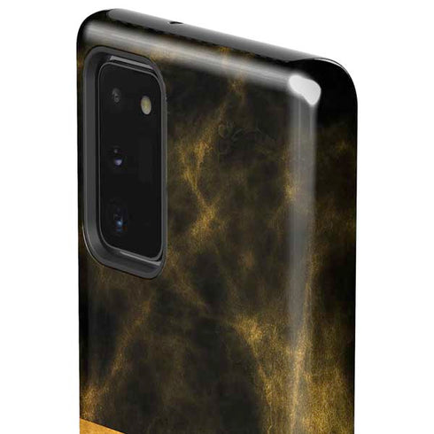 Black and Gold Split Marble Galaxy Note20 5G Pro Case