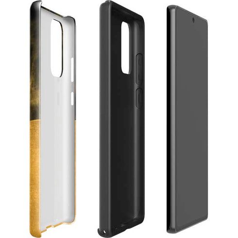 Black and Gold Split Marble Galaxy Note20 5G Pro Case