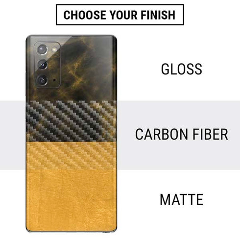 Black and Gold Split Marble Galaxy Note20 5G Skin