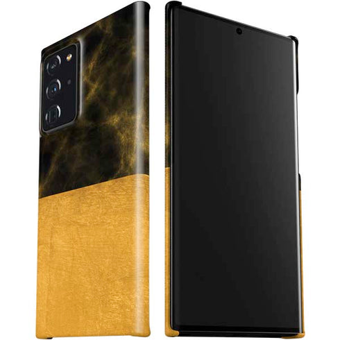 Black and Gold Split Marble Galaxy Note20 Ultra 5G Lite Case