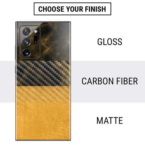 Black and Gold Split Marble Galaxy Note20 Ultra 5G Skin