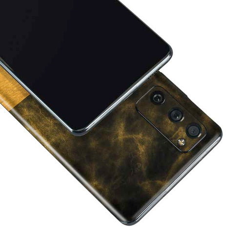 Black and Gold Split Marble Galaxy S20 Fan Edition Skin