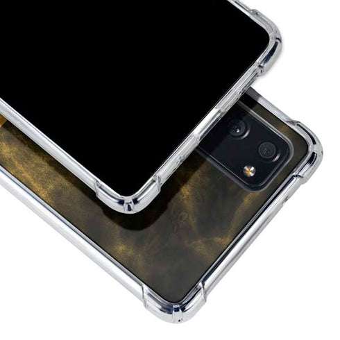 Black and Gold Split Marble Galaxy S20 FE Clear Case