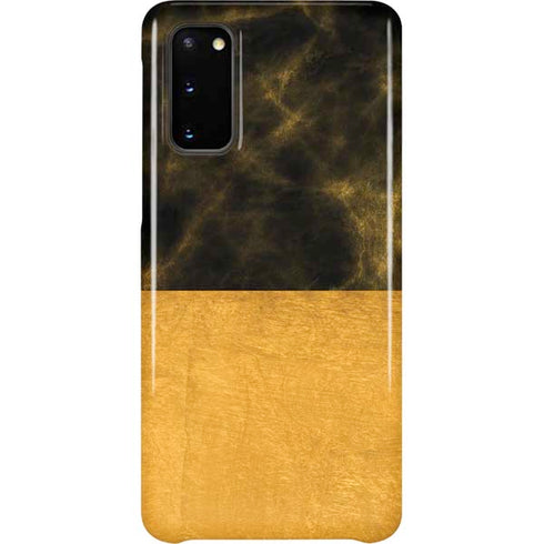 Black and Gold Split Marble Galaxy S20 Lite Case