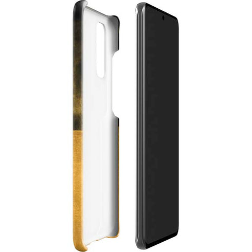 Black and Gold Split Marble Galaxy S20 Lite Case
