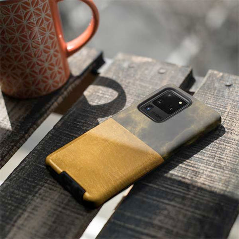 Black and Gold Split Marble Galaxy S20 Ultra 5G Pro Case