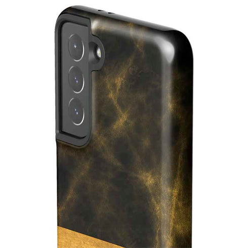 Black and Gold Split Marble Galaxy S21 5G Pro Case