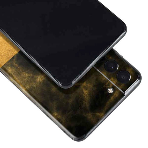 Black and Gold Split Marble Galaxy S21 5G Skin