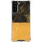 Black and Gold Split Marble Galaxy S21 FE Clear Case