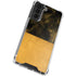 Black and Gold Split Marble Galaxy S21 FE Clear Case