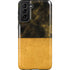 Black and Gold Split Marble Galaxy S21 FE Pro Case