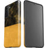 Black and Gold Split Marble Galaxy S21 FE Pro Case