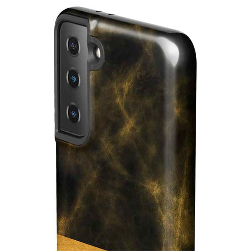 Black and Gold Split Marble Galaxy S21 Plus 5G Pro Case