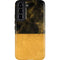 Black and Gold Split Marble Galaxy S22 Pro Case