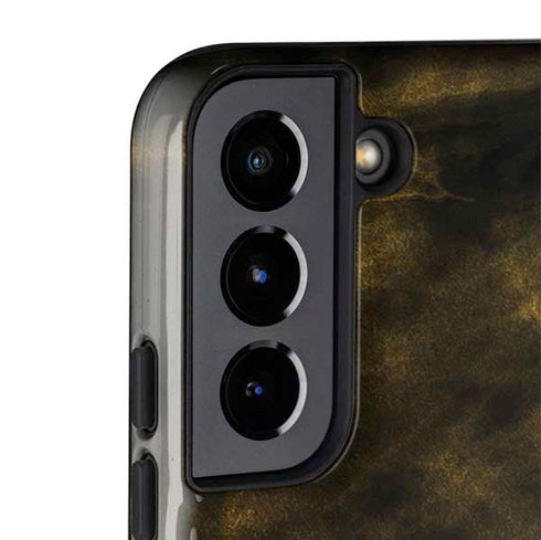 Black and Gold Split Marble Galaxy S22 Pro Case
