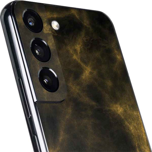 Black and Gold Split Marble Galaxy S22 Skin