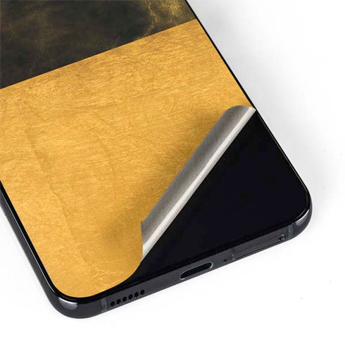 Black and Gold Split Marble Galaxy S22 Skin