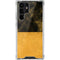 Black and Gold Split Marble Galaxy S22 Ultra Clear Case