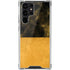 Black and Gold Split Marble Galaxy S22 Ultra Clear Case
