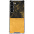 Black and Gold Split Marble Galaxy S23 Clear Case