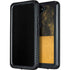 Black and Gold Split Marble Galaxy S23 Plus Waterproof Case