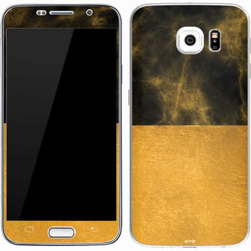 Black and Gold Split Marble Galaxy S7 Skin