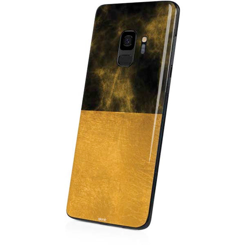 Black and Gold Split Marble Galaxy S9 Skin