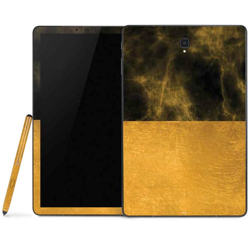 Black and Gold Split Marble Samsung Galaxy Tab Skin