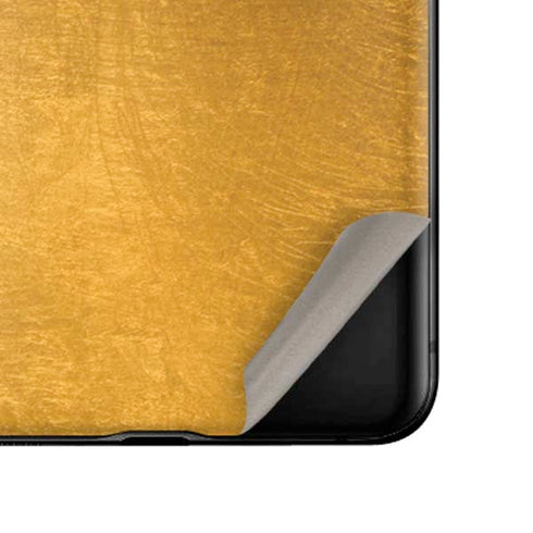 Black and Gold Split Marble Galaxy Z Flip Skin