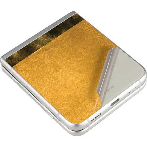 Black and Gold Split Marble Galaxy Z Flip3 5G Skin