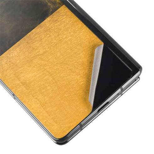 Black and Gold Split Marble Galaxy Z Fold2 5G Skin
