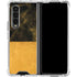 Black and Gold Split Marble Galaxy Z Fold4 5G Clear Case