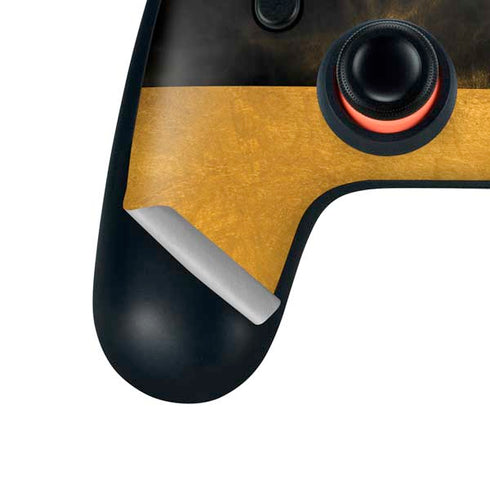 Black and Gold Split Marble Google Stadia Controller Skin