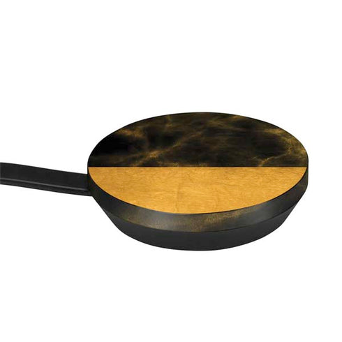 Black and Gold Split Marble Google Stadia Controller Skin