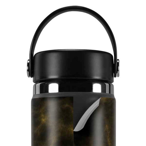 Black and Gold Split Marble Hydro Flask 20oz Wide Mouth Skin