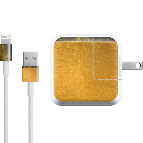 Black and Gold Split Marble iPad Charger (10W USB) Skin