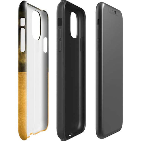 Black and Gold Split Marble iPhone 11 Impact Case