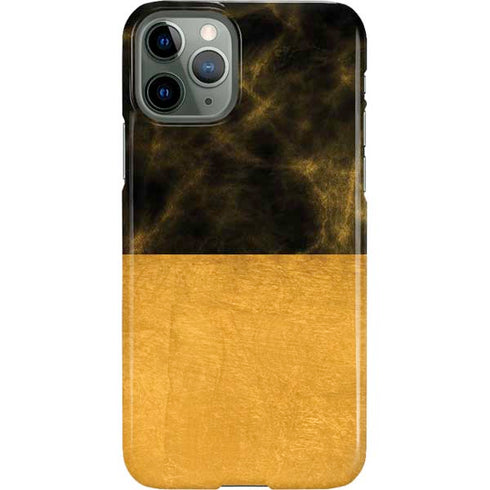 Black and Gold Split Marble iPhone 11 Pro Lite Case