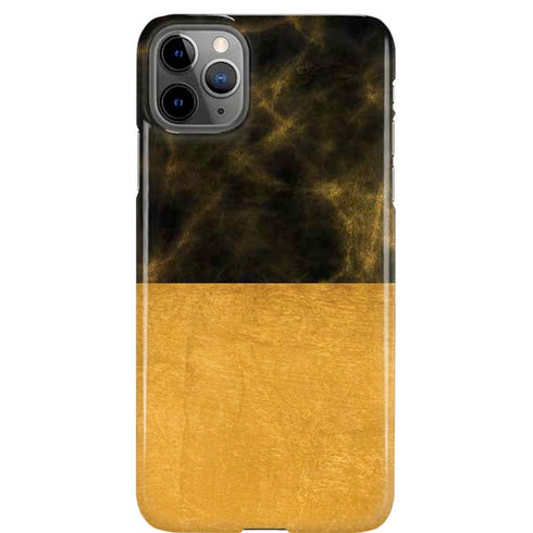 Black and Gold Split Marble iPhone 11 Pro Max Lite Case