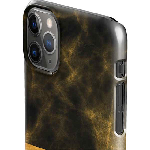 Black and Gold Split Marble iPhone 11 Pro Max Lite Case