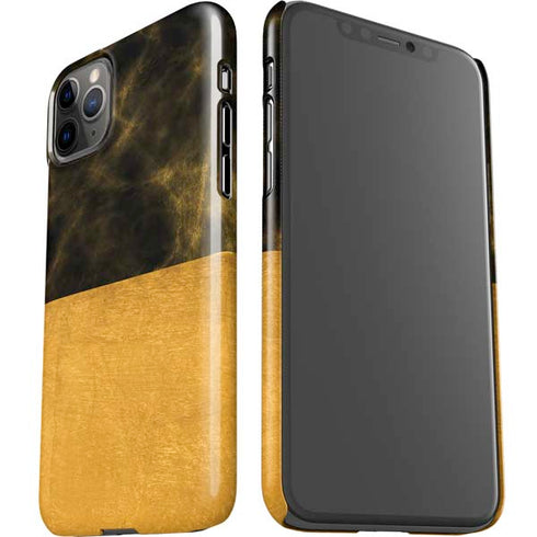 Black and Gold Split Marble iPhone 11 Pro Max Lite Case