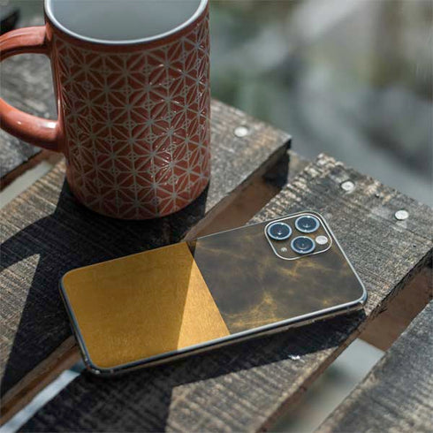 Black and Gold Split Marble iPhone 11 Pro Skin