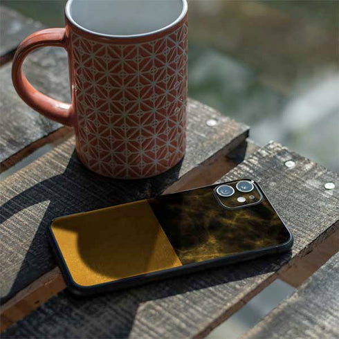 Black and Gold Split Marble iPhone 11 Skin