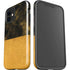 Black and Gold Split Marble iPhone 12 Impact Case