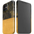 Black and Gold Split Marble iPhone 12 Mini Lite Case